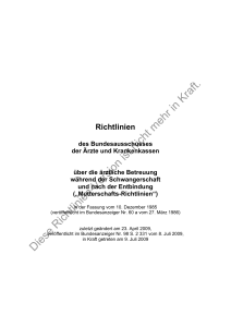 Richtlinien - Gemeinsamer Bundesausschuss