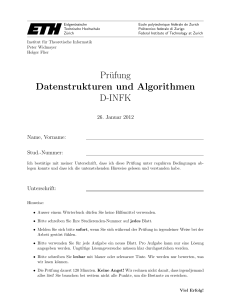 Prüfung Datenstrukturen und Algorithmen D-INFK