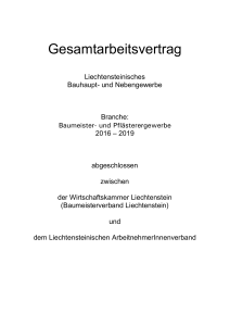Gesamtarbeitsvertrag 2008-2010 - Wirtschaftskammer.liechtenstein