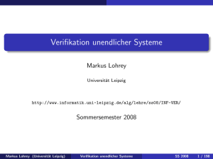 Verifikation unendlicher Systeme - informatik.uni