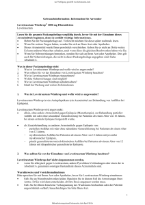 Information für Anwender Levetiracetam Winthrop® 1000 mg