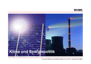 Klima und Energiepolitik