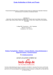 Orale Antibiotika in Klinik und Praxis - ReadingSample - Beck-Shop