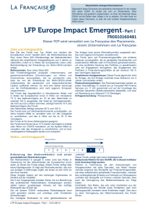 DICI/KIID de `LFP Europe Impact Emergent I`