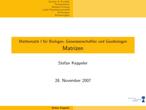 Mathematik I für Biologen, Geowissenschaftler und Geoökologen