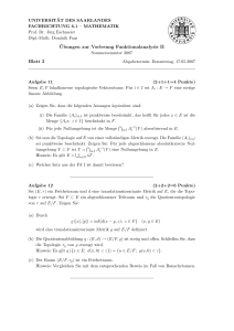 Ubungen zur Vorlesung Funktionalanalysis II Blatt 3