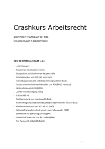 Crashkurs Arbeitsrecht - ETL