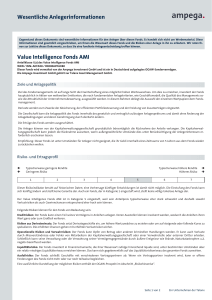 Wesentliche Anlegerinformationen Value Intelligence