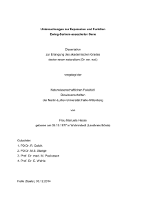 Untersuchungen zur Expression und Funktion Ewing