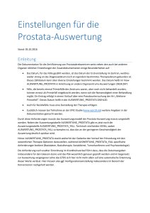 Einstellungen für die Prostata