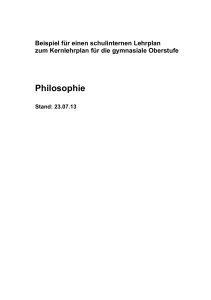 Philosophie - Schulentwicklung NRW