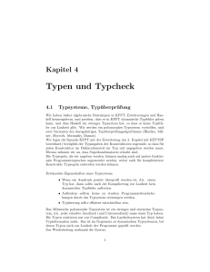 Typen und Typcheck