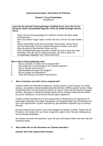 Gebrauchsinformation Cipralex 10 mg Filmtabletten