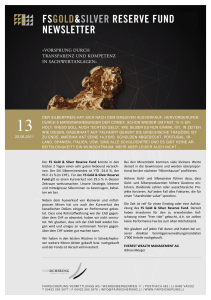 FS Gold Silver Reserve Fund - FAIRsicherung Vermittlungs AG