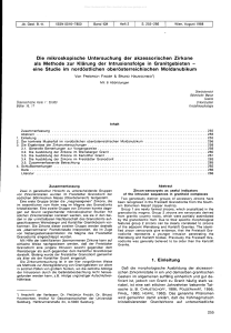 Die mikroskopische Untersuchung der akzessorischen