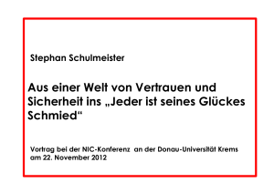 Stephan Schulmeister - NIC – Networking Inter Cultures