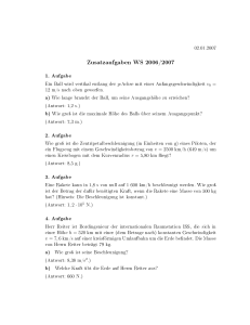 Zusatzaufgaben WS 2006/2007 - physik.fh