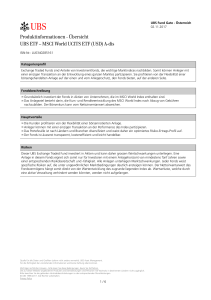 MSCI World UCITS ETF (USD)