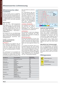 Wissenswertes Lichtmessung