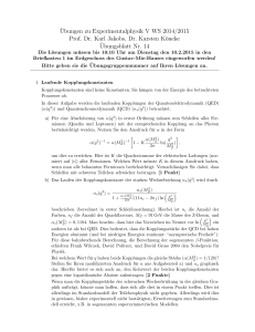 ¨Ubungen zu Experimentalphysik V WS 2014/2015 Prof. Dr. Karl