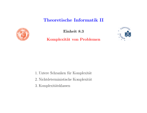 Theoretische Informatik II