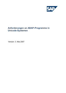 Anforderungen an ABAP-Programme in Unicode