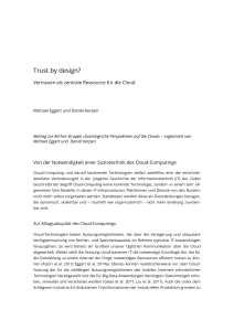 Trust by design? - Publikationen der Deutschen Gesellschaft für