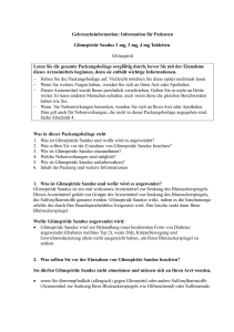 Gebrauchsinformation: Information für Patienten Glimepiride