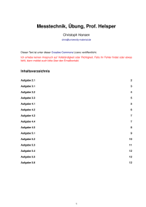 Messtechnik, Übung, Prof. Helsper