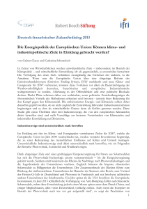 Deutsch-französischer Zukunftsdialog 2013_Policy Brief Energie