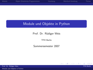 Module und Objekte in Python - Beuth Hochschule für Technik Berlin