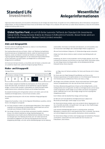 Wesentliche Anlegerinformationen