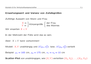 Erwartungswert und Varianz von Zufallsgrößen Zufällige Auswahl