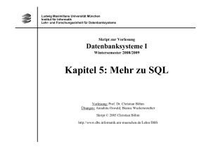 Kein Folientitel - und Forschungseinheit für Datenbanksysteme