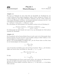 Physik I, FS2008, Prof.Hahnloser, Loesung 4