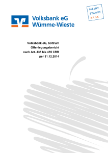 Muster-Offenlegungsbericht nach Art. 435 bis 455 CRR