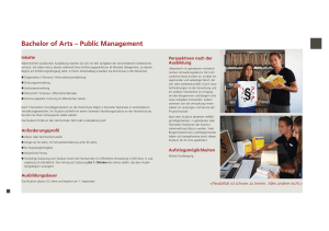 Bachelor of Arts – Public Management