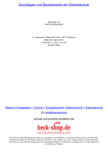 Grundlagen und Bauelemente der Elektrotechnik - Beck-Shop