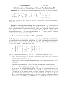 ¨Ubungsblatt 9 13.5.2003 zu Mathematische Grundlagen für das
