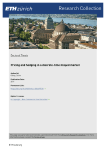 Pricing and hedging in a discrete-time illiquid market