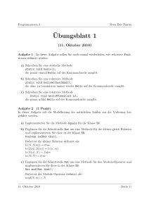 ¨Ubungsblatt 1