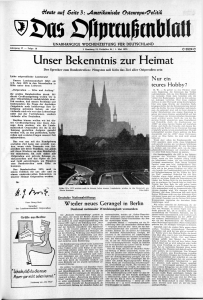 Unser Bekenntnis zur Heimat - Preussische Allgemeine Zeitung