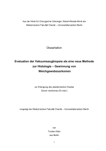 Dissertation Evaluation der Vakuumsaugbiopsie - diss.fu