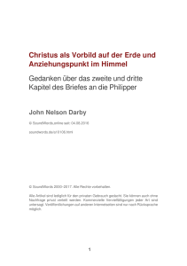 Christus als Vorbild auf der Erde und