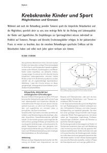 Krebskranke Kinder und Sport