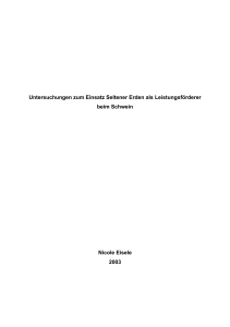 Untersuchungen zum Einsatz Seltener Erden als Leistungsförderer