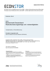 Restrukturierungserfolge und -notwendigkeiten