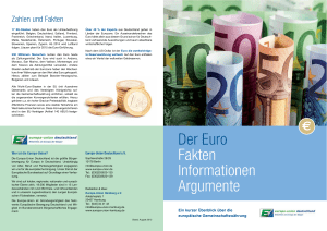 Der Euro Fakten Informationen Argumente - Europa