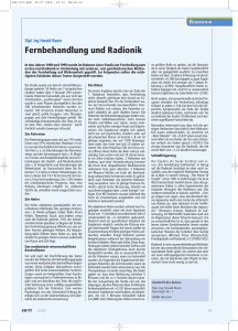 Fernbehandlung und Radionik - vhd