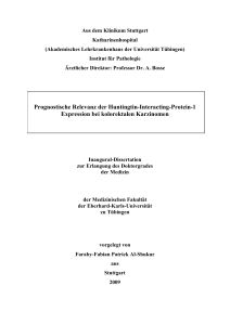 Prognostische Relevanz der Huntingtin-Interacting-Protein